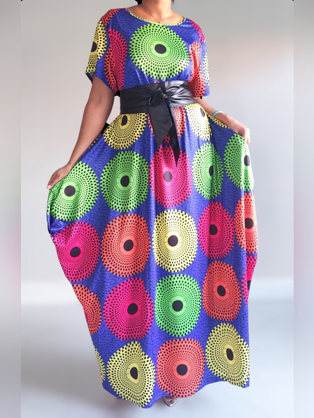 Maxi Dress With Bubble Design